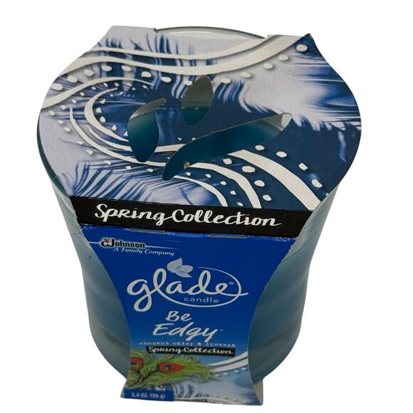 Glade Candle Spring Collection Be Edgy Coconut Water And Freesia 3.4oz New Rare - Picture 6 of 8